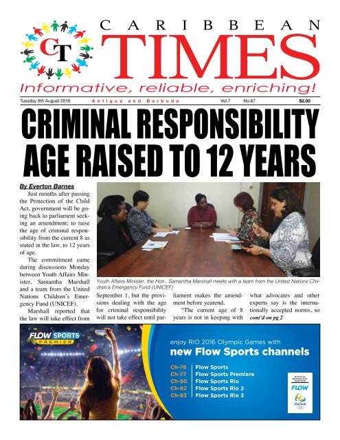 Caribbean Times 67th Issue - Tuesday 9th August 2016