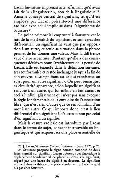 Lacan - La loi, le sujet et la jouissance 