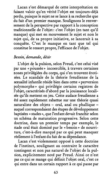 Lacan - La loi, le sujet et la jouissance 