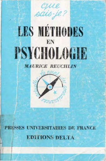 Les mÃ©thodes en psychologie 