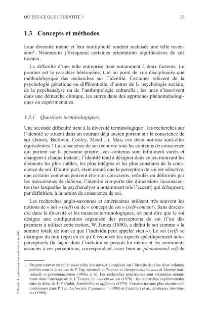 psychologie de l'identitÃ© _ soi et le groupe