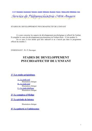 stades de dvlp psychoaff