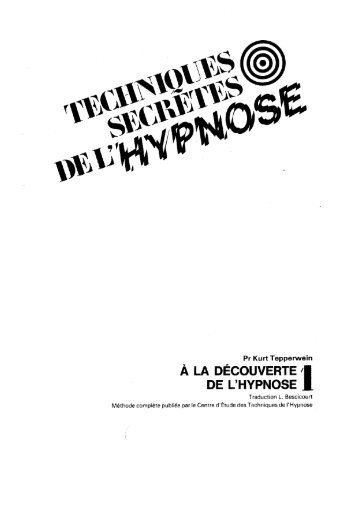 Techniques SecrÃ¨tes de l'Hypnose _ volume 1 