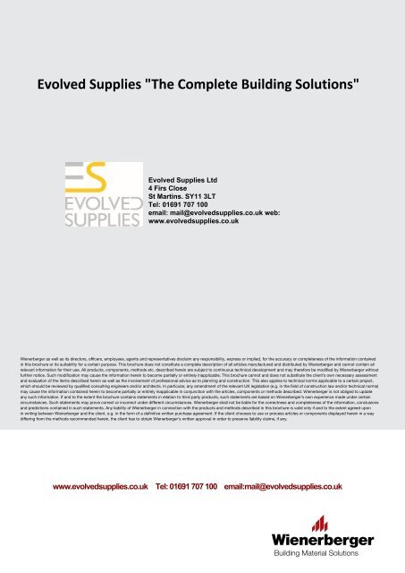 Evolved Supplies -Wienerberger_Porotherm_Brochure rev 1