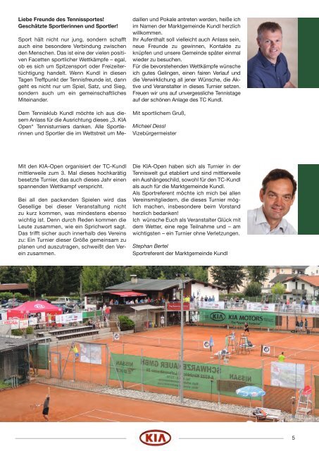 3. KIA OPEN Tennisturnier in Kundl