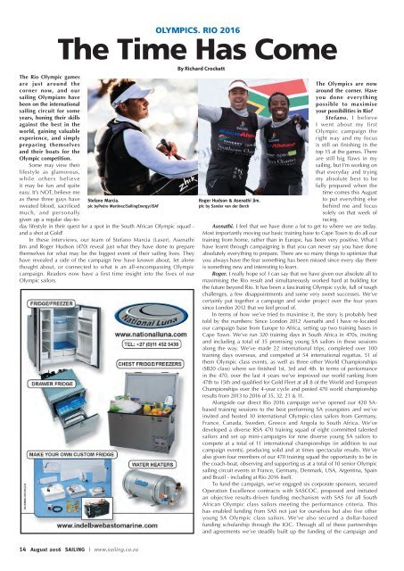 SAILING Mag RSA August 2016 issue 385 to ZINIO