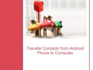 Transfer Contacts from Android Phone to Computer