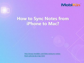 How to Sync Notes from iPhone to Mac ?