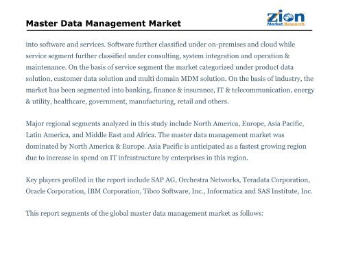 Master Data Management Market