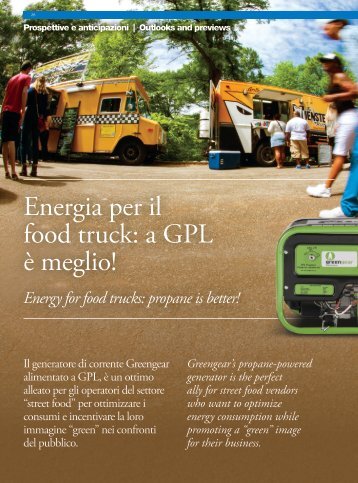 Energia per il food truck a GPL è meglio!