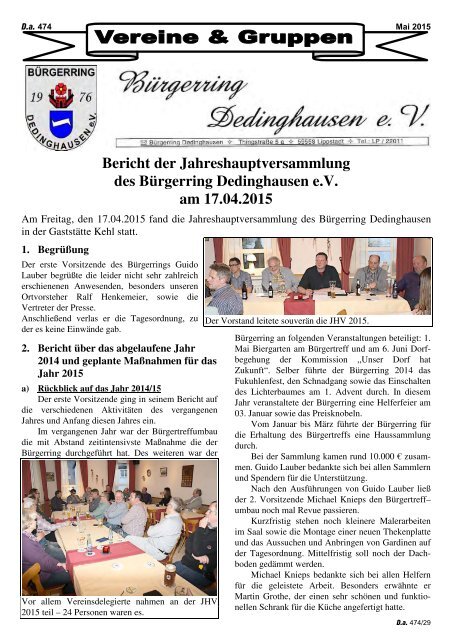 Dedinghausen aktuell 474