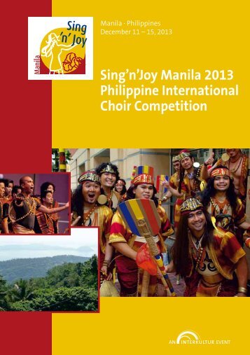 Sing'n'Joy Manila 2013 - Program Book