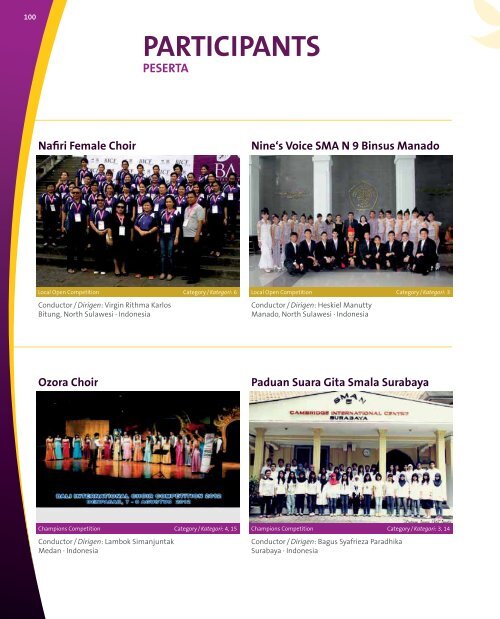 Asia Pacific Choir Games Manado 2013 - Program Book