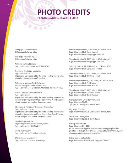 Asia Pacific Choir Games Manado 2013 - Program Book