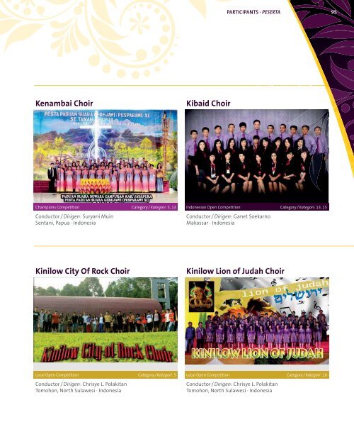 Asia Pacific Choir Games Manado 2013 - Program Book