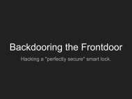 Backdooring the Frontdoor