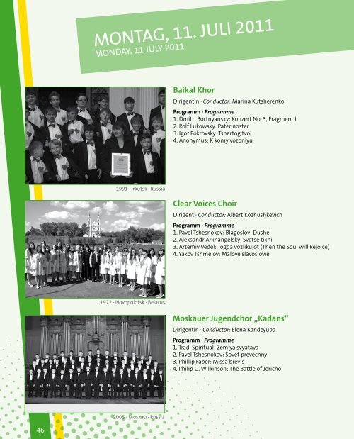 World Choir Championships and Grand Prix Graz 2011 - Program Book