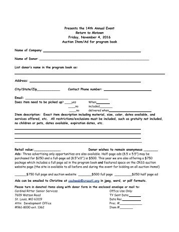 Auction Form