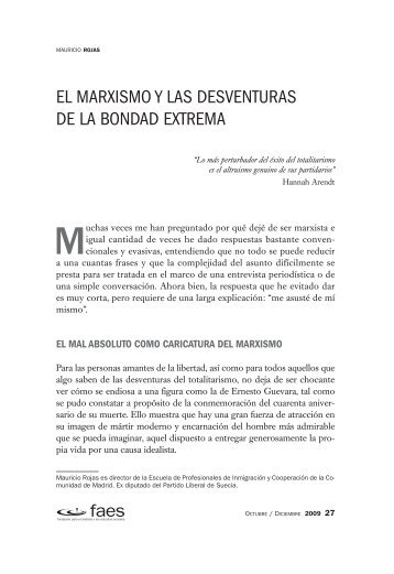 EL MARXISMO Y LAS DESVENTURAS DE LA BONDAD ... - Faes