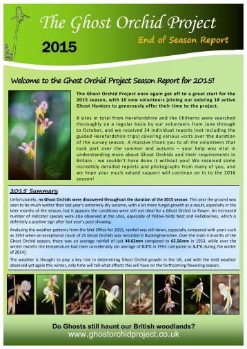 The Ghost Orchid Project