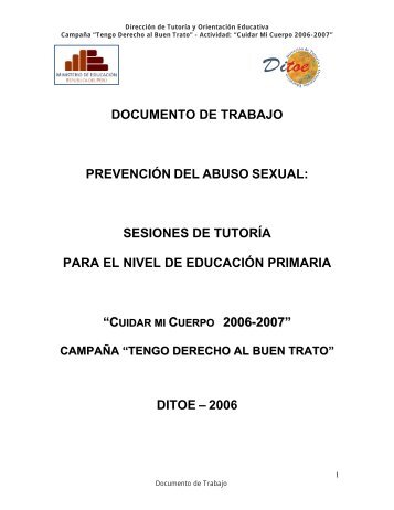 prevencin del abuso sexual - Dirección de Tutoría y Orientación ...