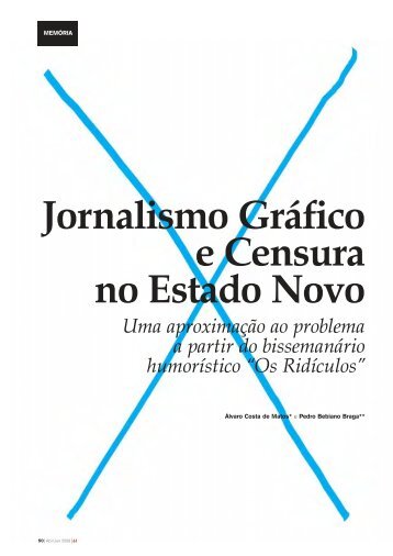 Jornalismo Gráfico e Censura no Estado Novo - Clube de Jornalistas