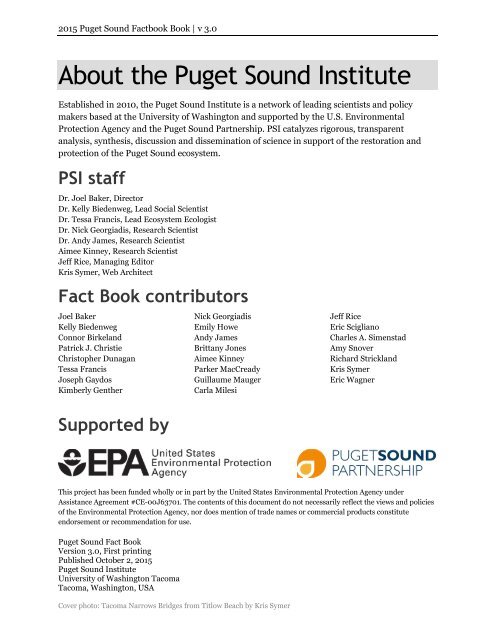 About the Puget Sound Institute