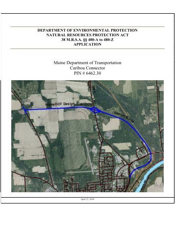 Maine Department of Transportation Caribou Connector ... - Maine.gov