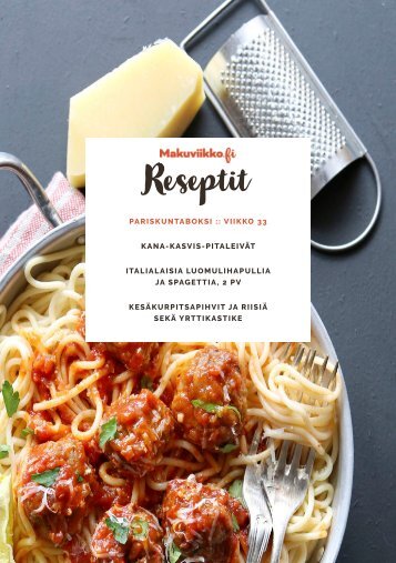Makuviikko Reseptivihko 33 PARISKUNTA FI