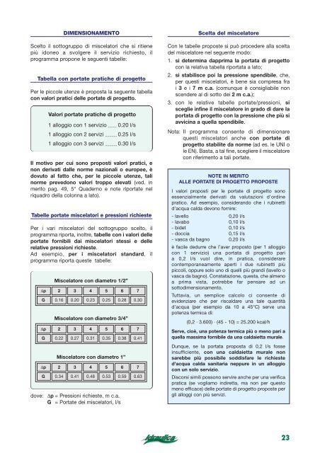 Le perdite di carico negli impianti Il dimensionamento dei ... - Caleffi