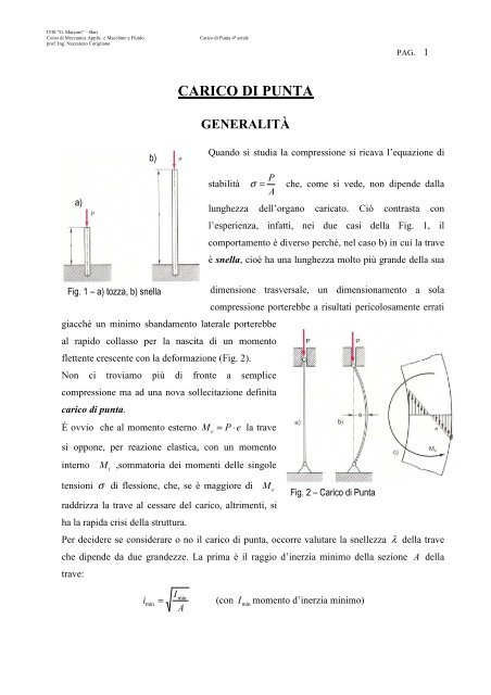 carico di punta generalitÃ