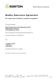 Quality Assurance Agreement - Egston