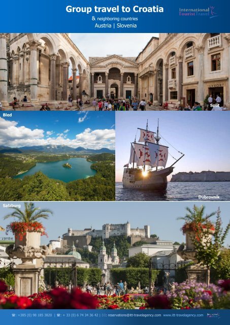 Group travel to Croatia and neighboring countries 2016/2017