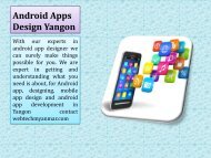 Android Apps Design Yangon