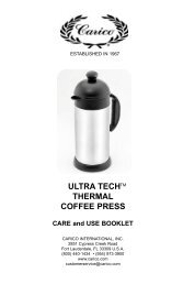 ULTRA TECH THERMAL COFFEE PRESS - Carico