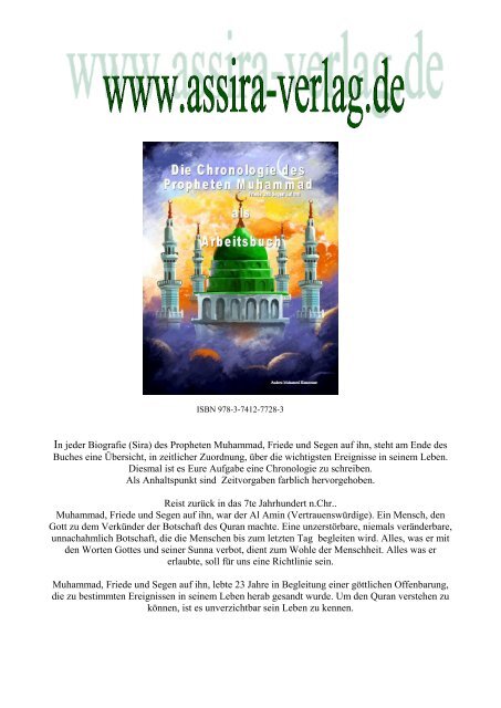 Die Chronologie des Propheten Muhammad als Arbeitsbuch www.assira-verlag.de