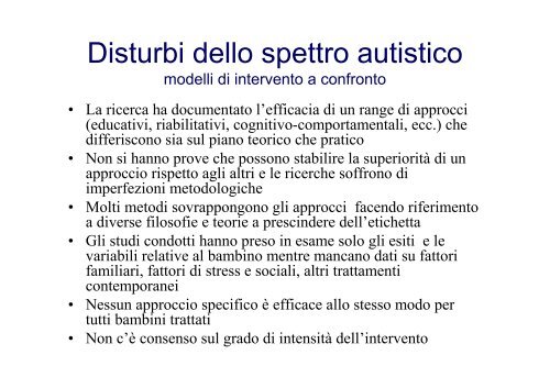 LA PRESA IN CARICO GLOBALE DELL'AUTISMO E ... - la meridiana