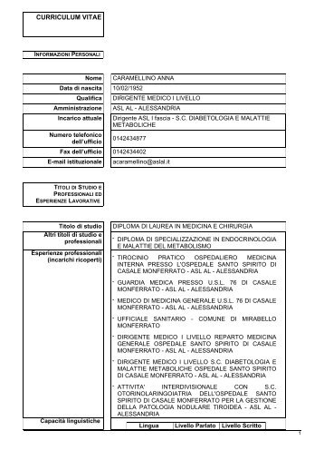 curriculum vitae - ASL AL