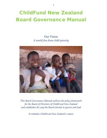 ChildFund New Zealand_Board Governance Manual_V1.0_15 August 2016