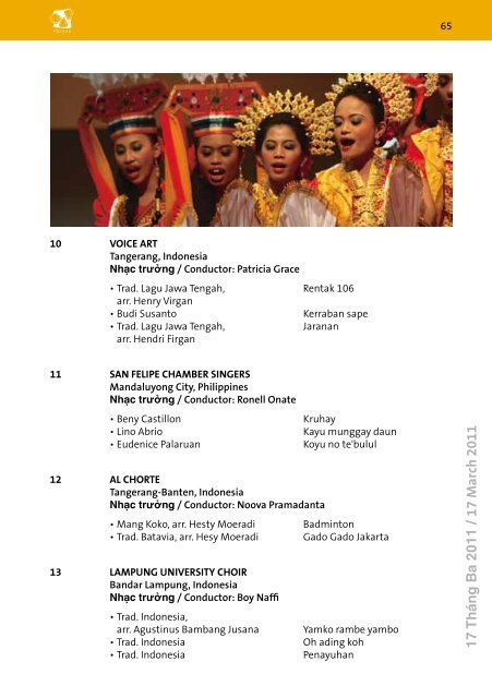 Hội An 2011 - Program Book