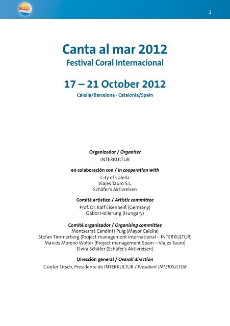 Calella 2012 - Program Book