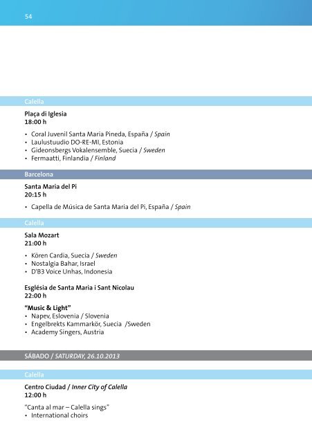 Calella 2013 - Program Book