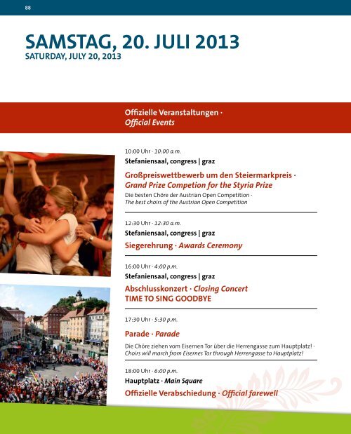 European Choir Games Graz 2013 - Program Book