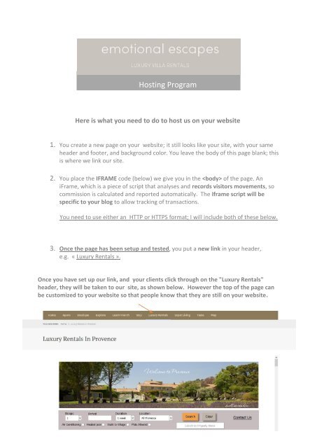 Hosting Program