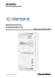 Betriebsanleitung Anlagenbedienung Sentara (pdf) - Kaufel
