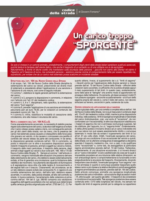 Un carico troppo “SPORGENTE” - Asaps