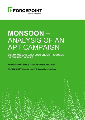 MONSOON – ANALYSIS OF AN APT CAMPAIGN