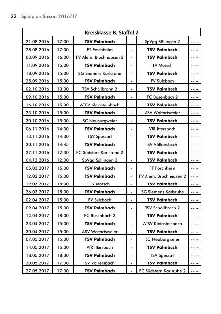 TSV Palmbach Heft-1