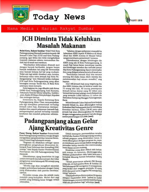 e-Kliping Selasa, 16 Agustus 2016