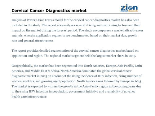 Cervical Cancer Diagnostics market